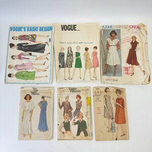Vogue Vintage Sewing Pattern Lot of 6 50s-80s 1884‎ 1678 5619 7226 8726 5619